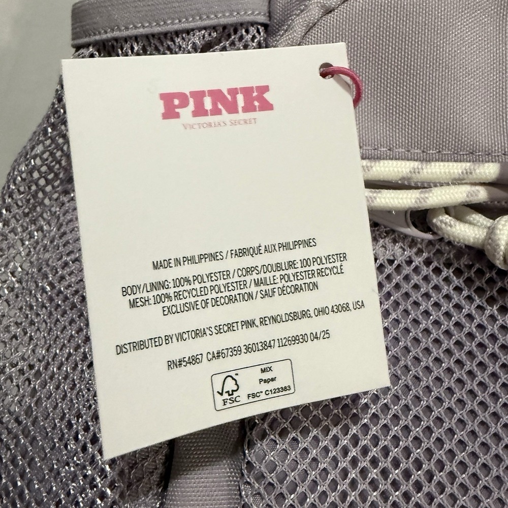 Victoria's Secret PINK Backpack Classic Canvas Lavender Violet - Picture 7 of 8